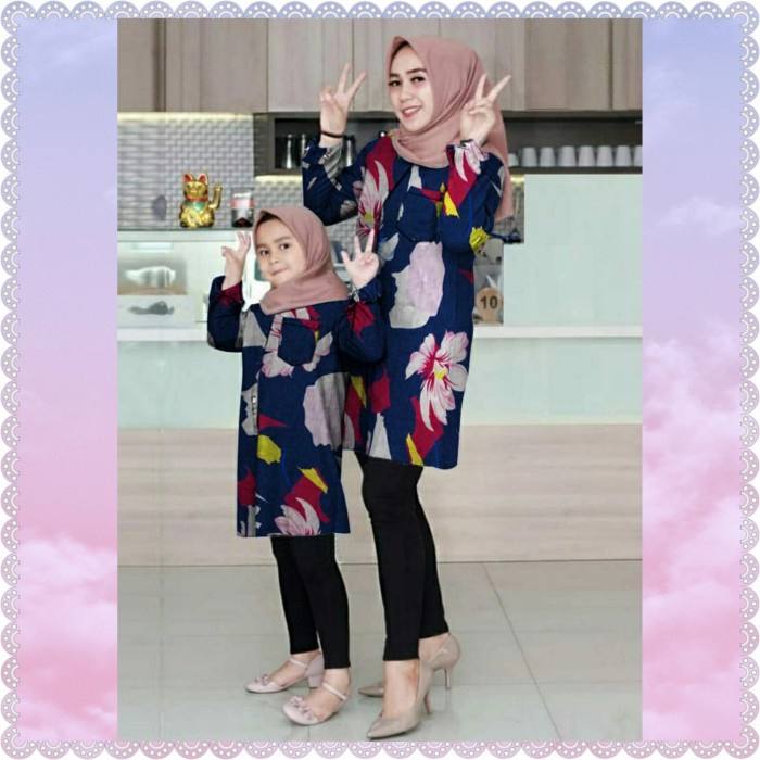 Baju couple Mom dan Anak terbaru 2021 Giselle remaja suami istri Rayon modern simple elegan mewah