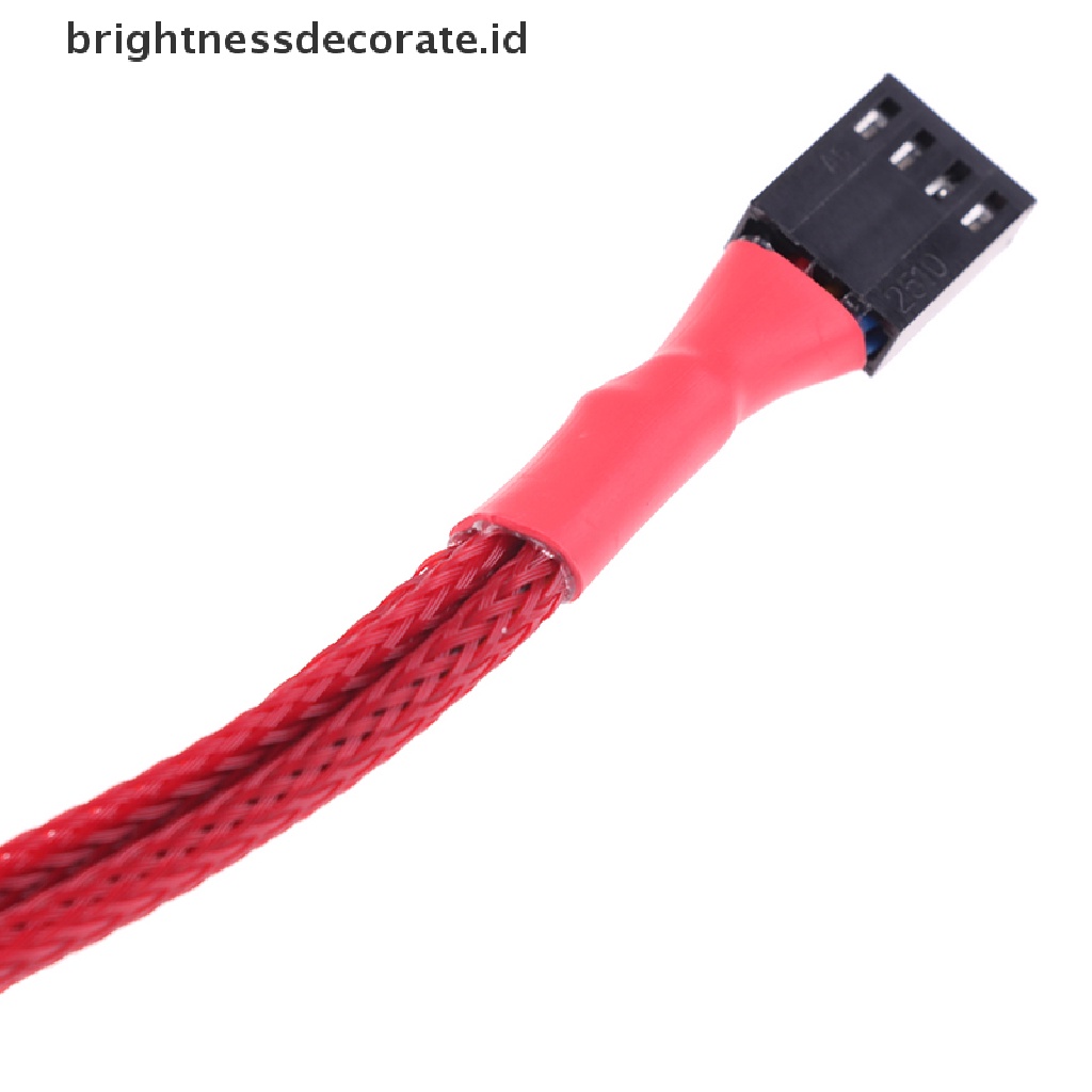 [birth] 1Pc Red Computer Fan Line 1 To 3 Way 4Pin PWM Fan HUB Hub Fan Extension Cable [ID]