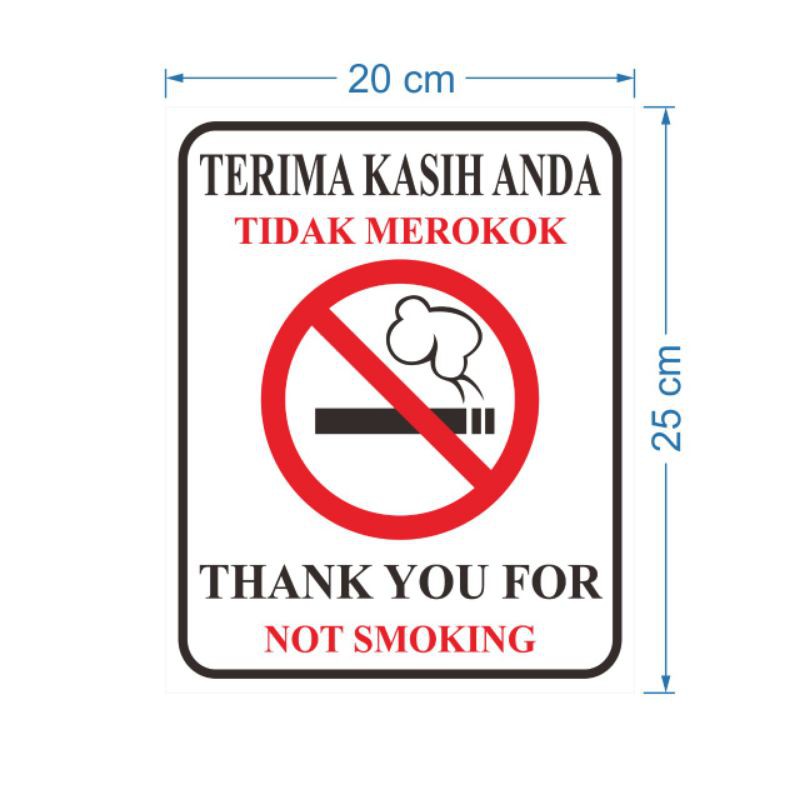 Jual Stiker Terimakasih Tidak Merokok Shopee Indonesia