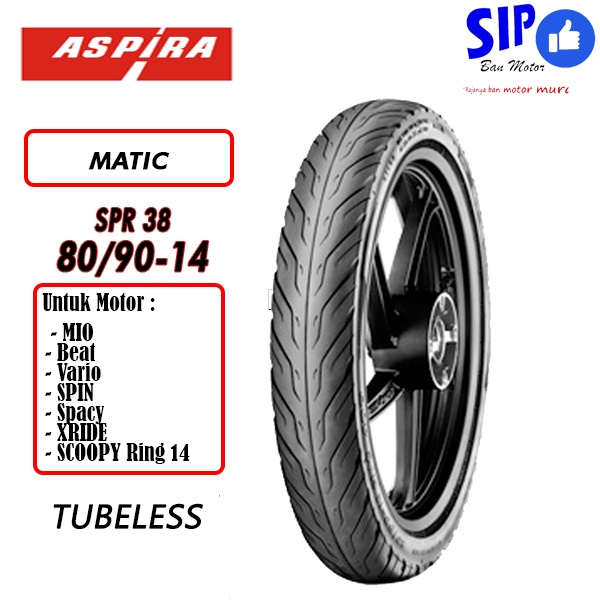 Ban motor matic Aspira Maxio SPR38 80 90 14 Tubeless