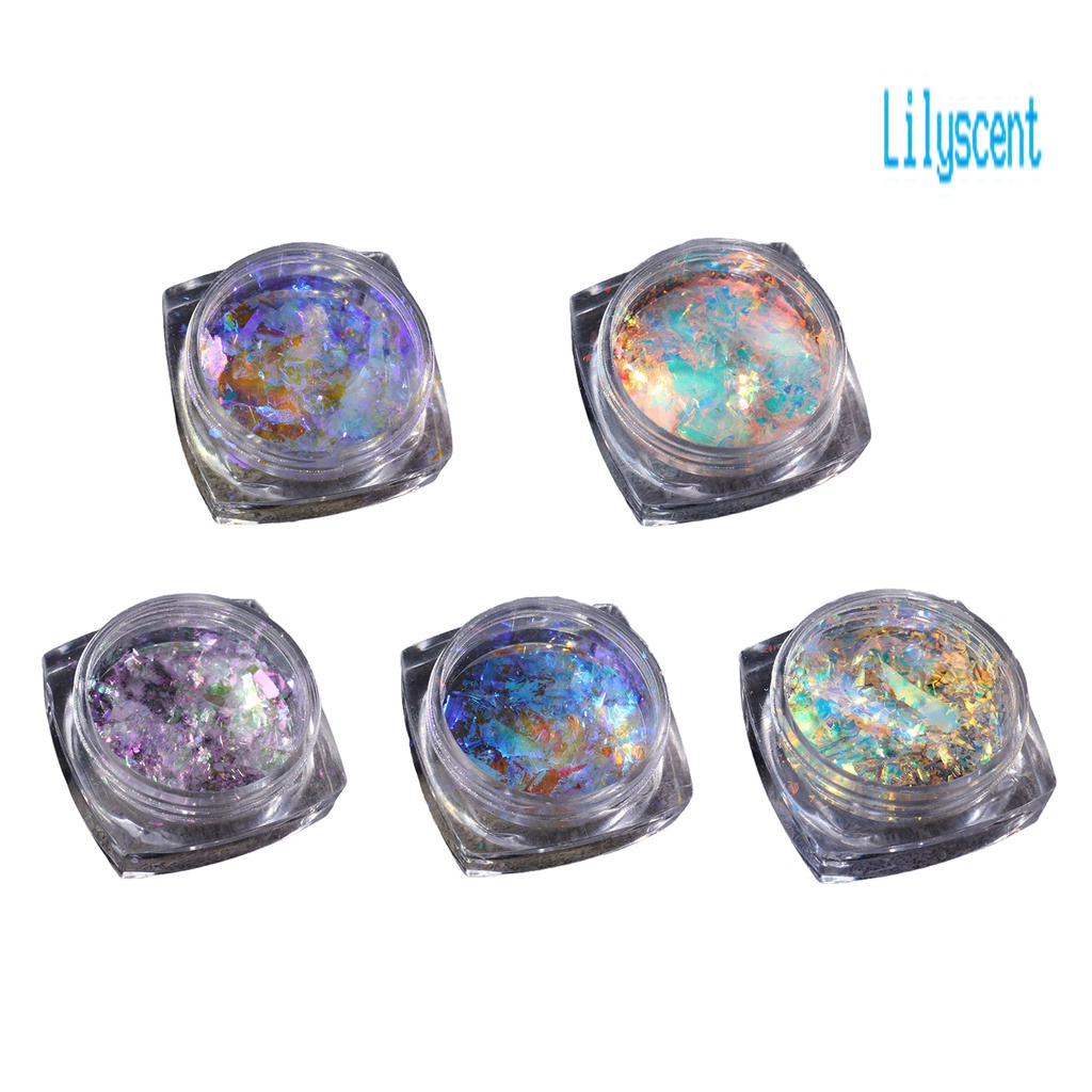 Lily 1 Botol Payet Glitter Nail Art / Manicure Portable Tidak Berbahaya