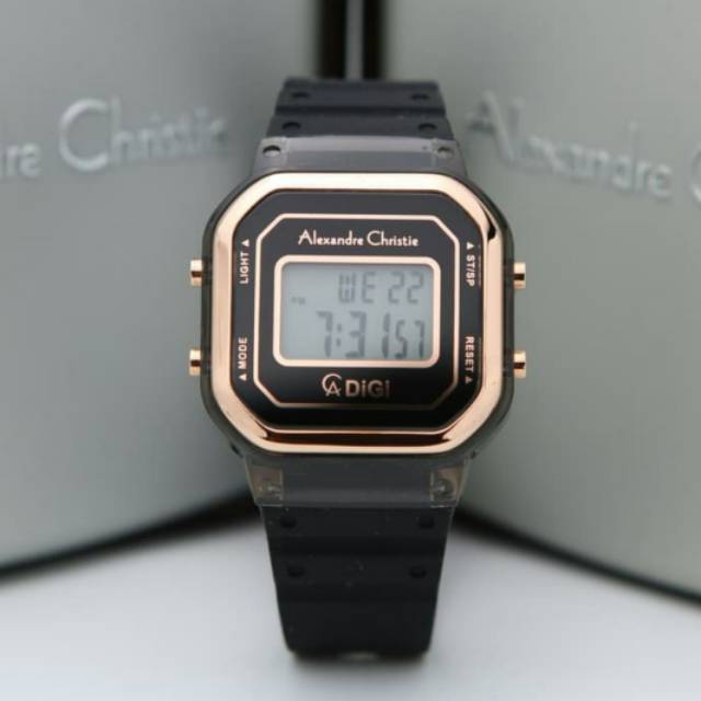 Jam Tangan Wanita Alexandre Christie AC 9331 LH Black Rosegold