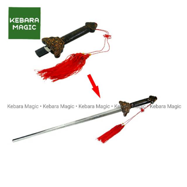 Alat Sulap Sword Swallowing - Sulap Pedang Masuk Mulut - Sulap Panggung - Grosir Sulap Kebara Magic