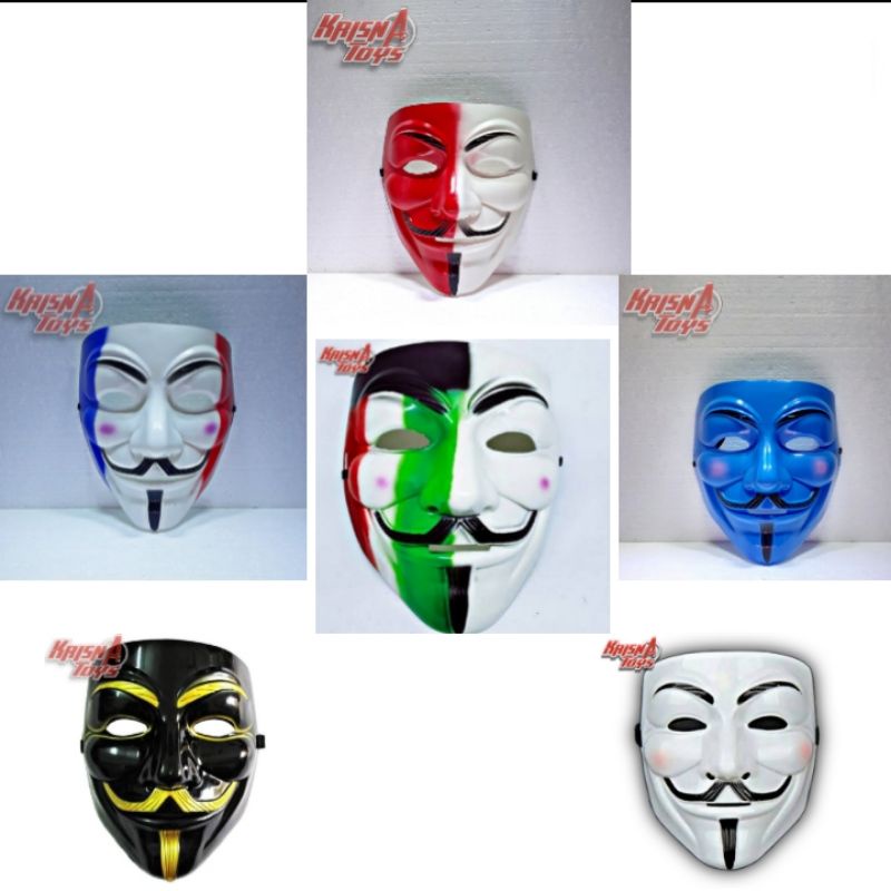 Topeng Hacker/Topeng Anonymous_mainan anak topeng Heker_vendetta