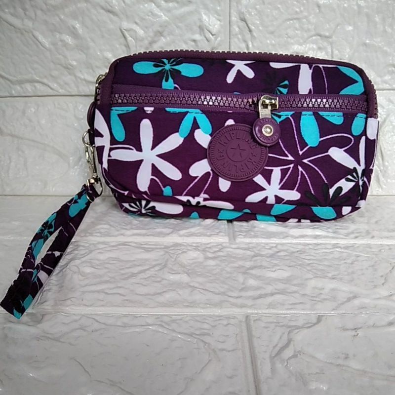 Dompet wanita kipling pouch clutch kipling 4resleting