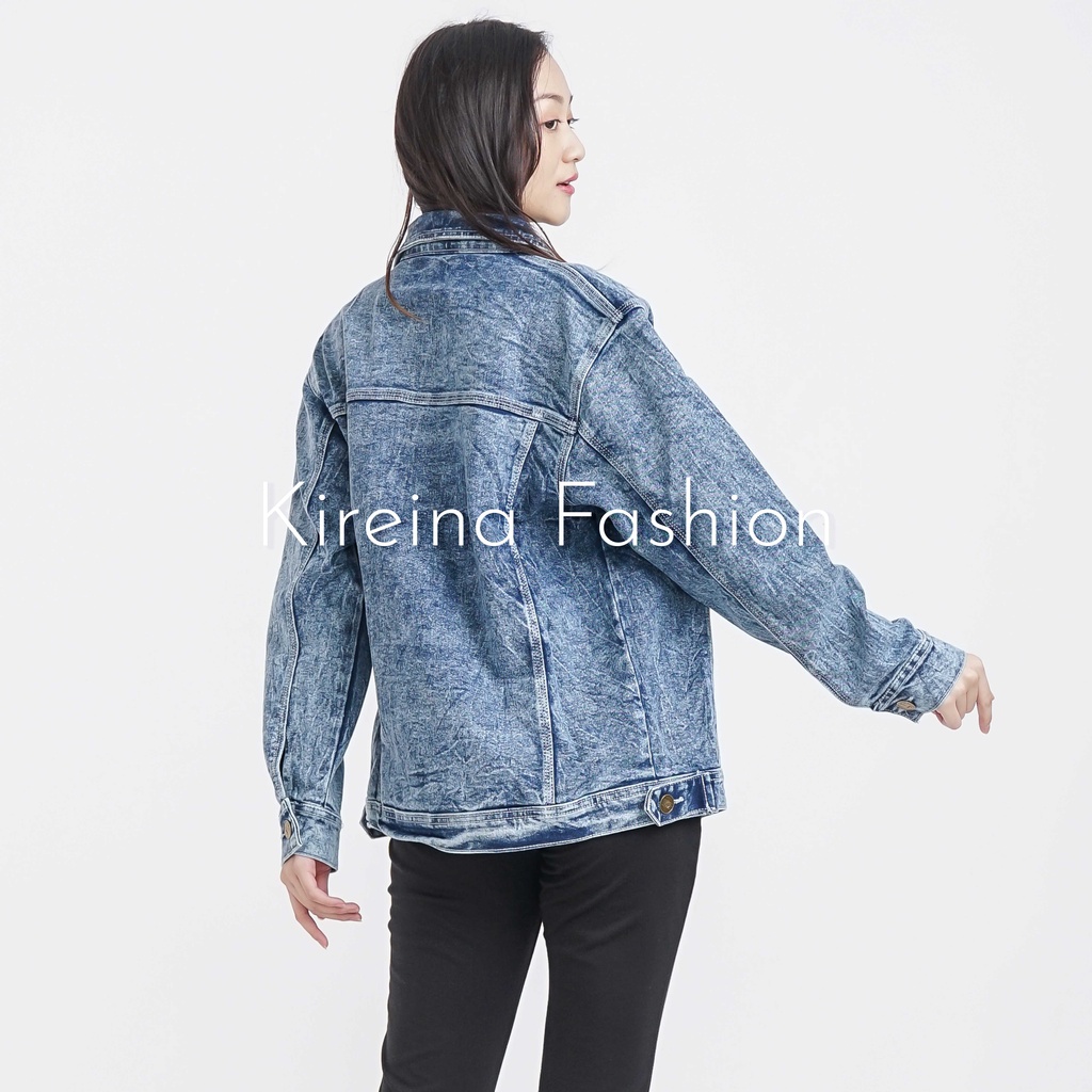 Jaket Jeans Unisex Jaket Denim Tebal Wanita | Kireina Fashion