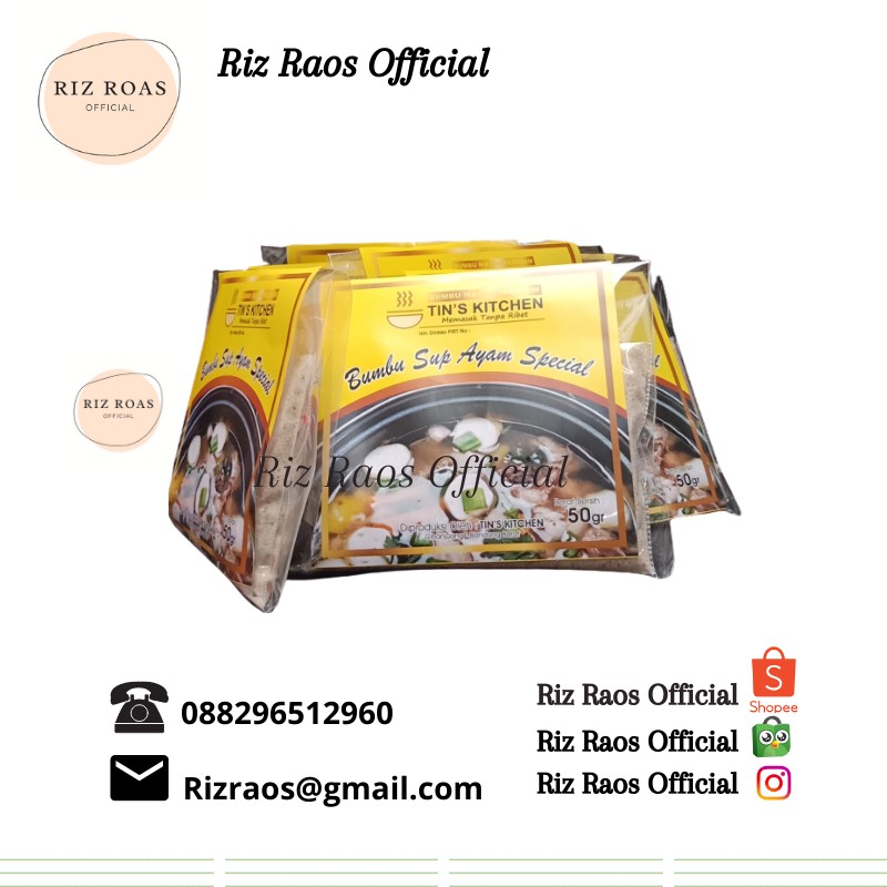 

BUMBU SOP AYAM / BSA TIN'S KITCHEN / PENYEDAP NON MSG / 50 GR