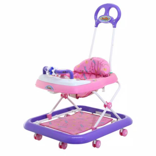 Baby Walker Family 1817 Musik Lampu Mainan Bisa Dilepas 2 in 1 Alat Belajar Jalan &amp; Dorongan Bayi