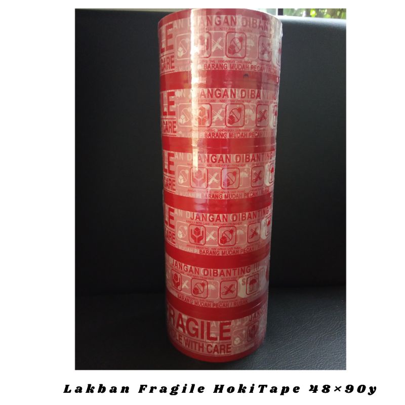 

Lakban FRAGILE 48x90yard Perekat Kuat Lakban Jangan Dibanting Security Seal