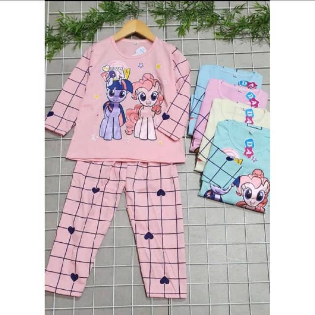 Piyama anak frozen little pony baju tidur anak