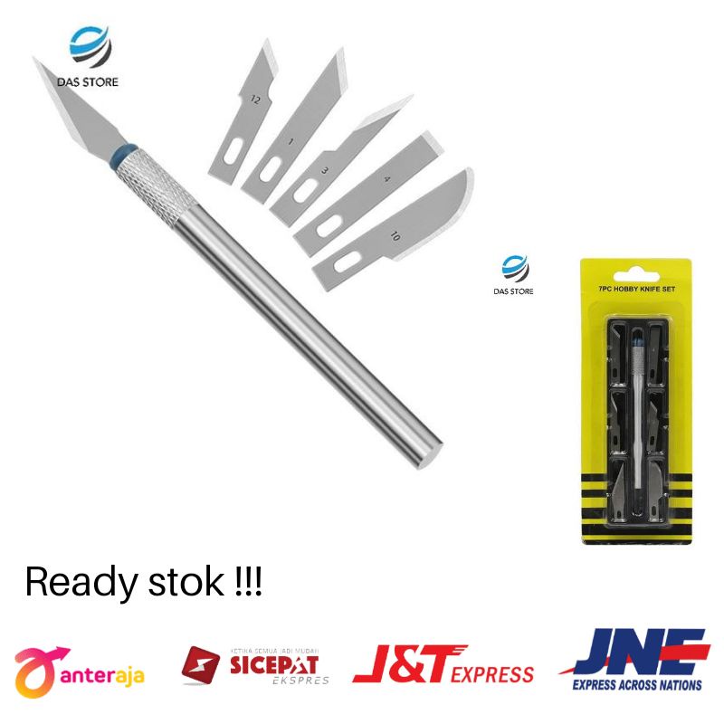 

7 in 1 Pisau hobby knife set pisau ic bga serbaguna pisau art (pisau acrylic set)