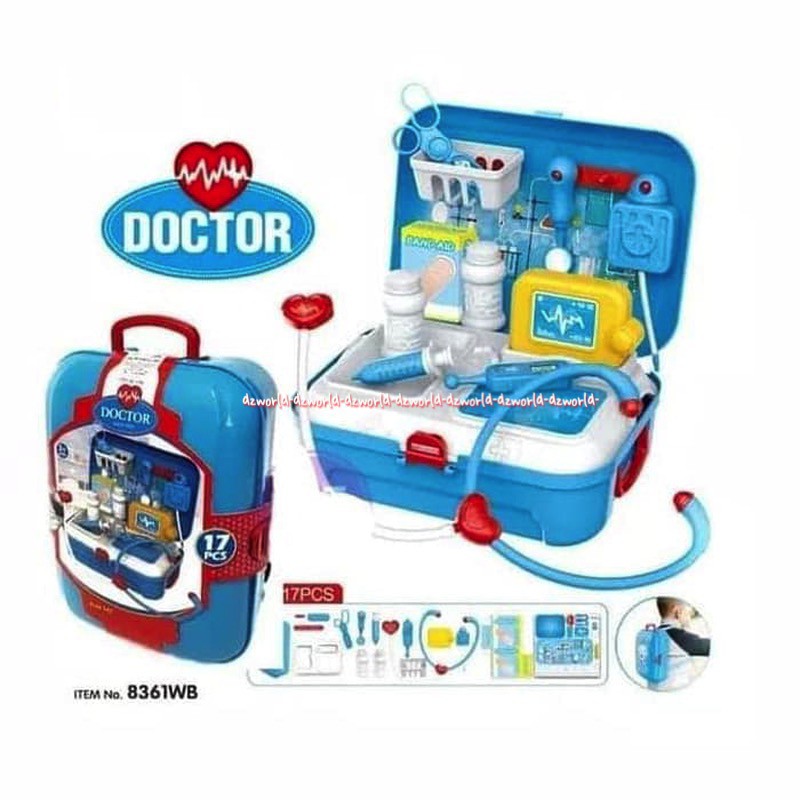 Doctor Back Pack Tas Ransel Mainan Anak Dokteran 17pcs Dokter Kecil Bagpack