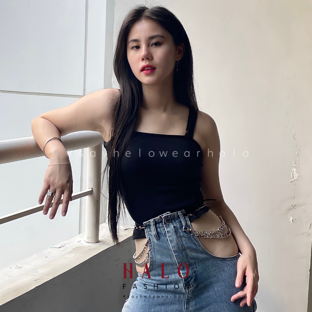 [HaloFashion] Ginella Sexy Crop Top Tank Top Basic Top Korean Fashion