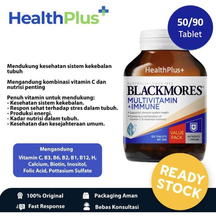 Blackmores Multivitamin + Immune Exclusive (150 Tablet) - HealthPlus+ Lc