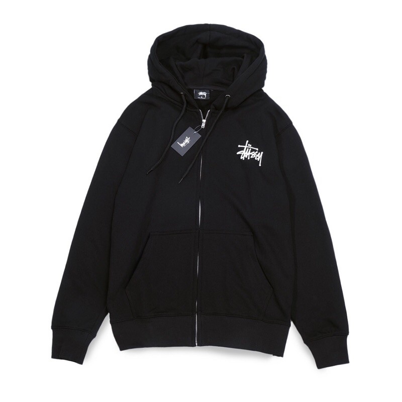 Stussy Basic Zip Hoodie Black
