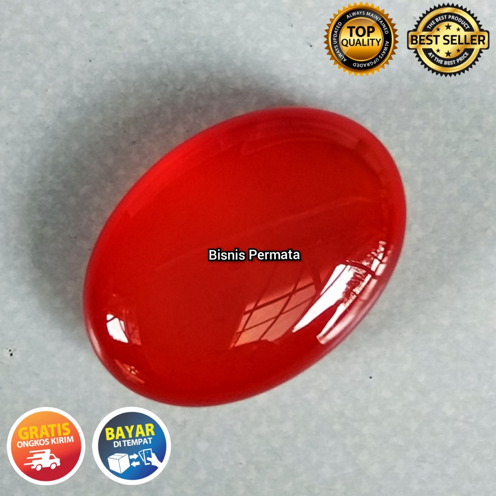 Batu Akik Darah Merah Top Colour - Bisnis Permata