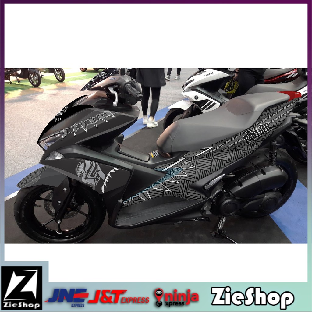 Striping motor aerox 155 full body Decal aerox 155 hitam Stiker variasi motor