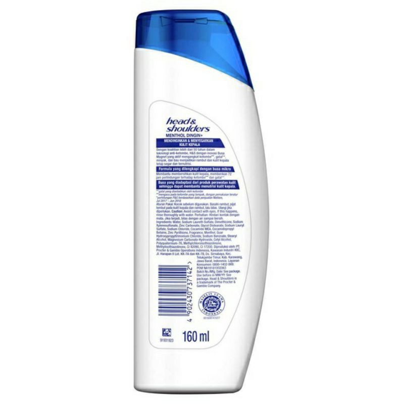 Head & Shoulders Shampoo Menthol Dingin Anti-Ketombe 160 ml (Edisi FCB Barcelona)-2