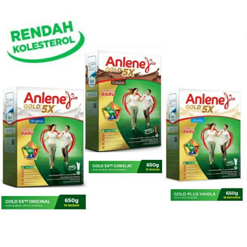 

Susu ANLENE Gold 650gr Coklat / Vanila / Original