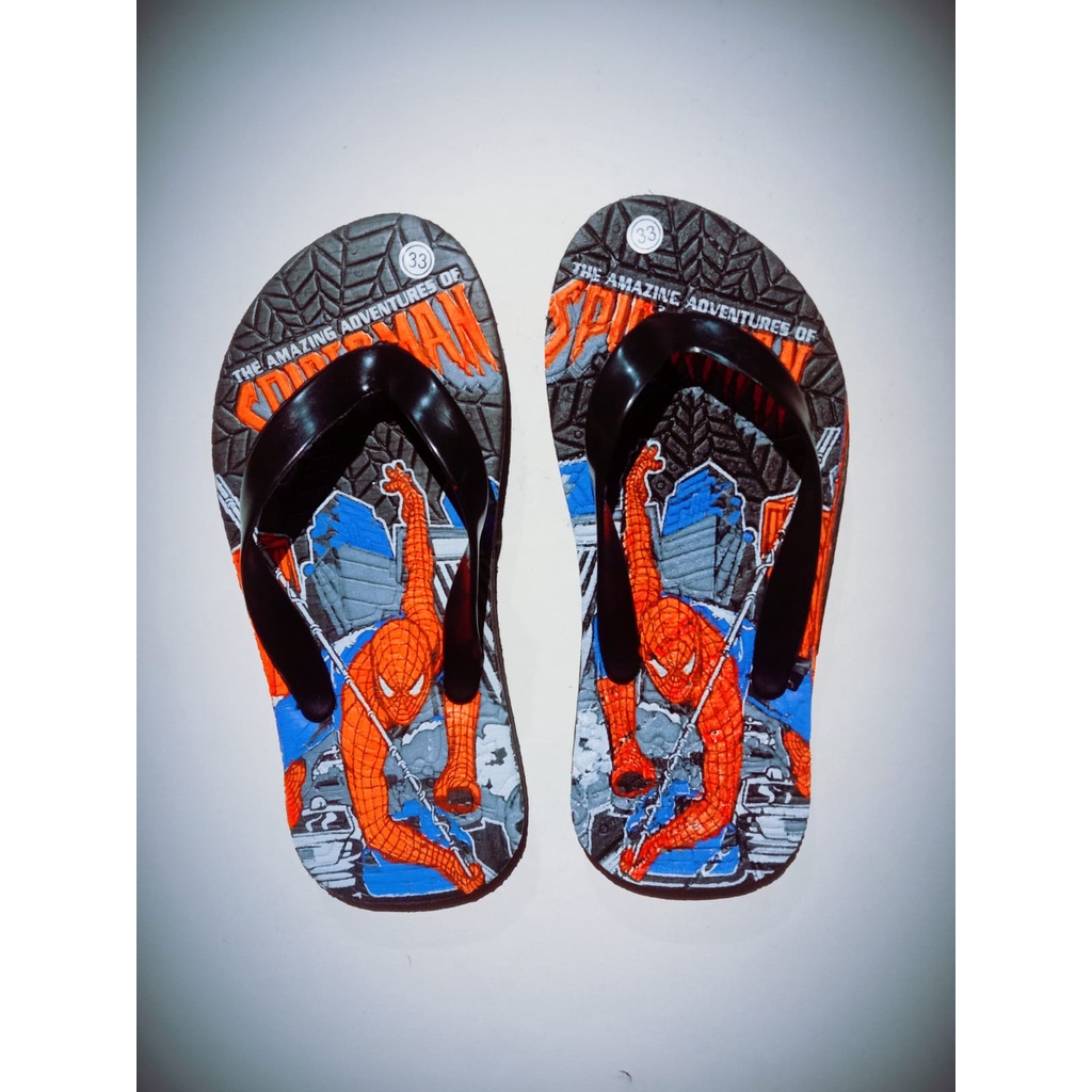 Sandal Jepit Sandal Anak Laki Laki Motif Spiderman