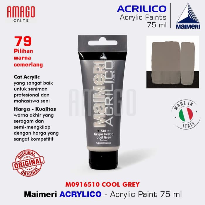 MAIMERI ACRILICO - ACRYLIC PAINT - COOL GREY - 75ML - M0916510