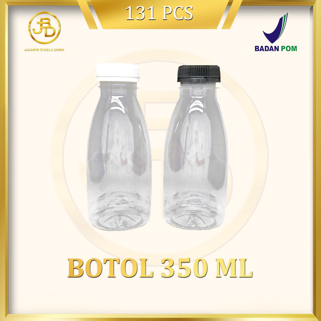 Botol Plastik Cantik Polos 350ml Bahan PET 1 Pack Isi 131 Pcs - Termurah 350 ml