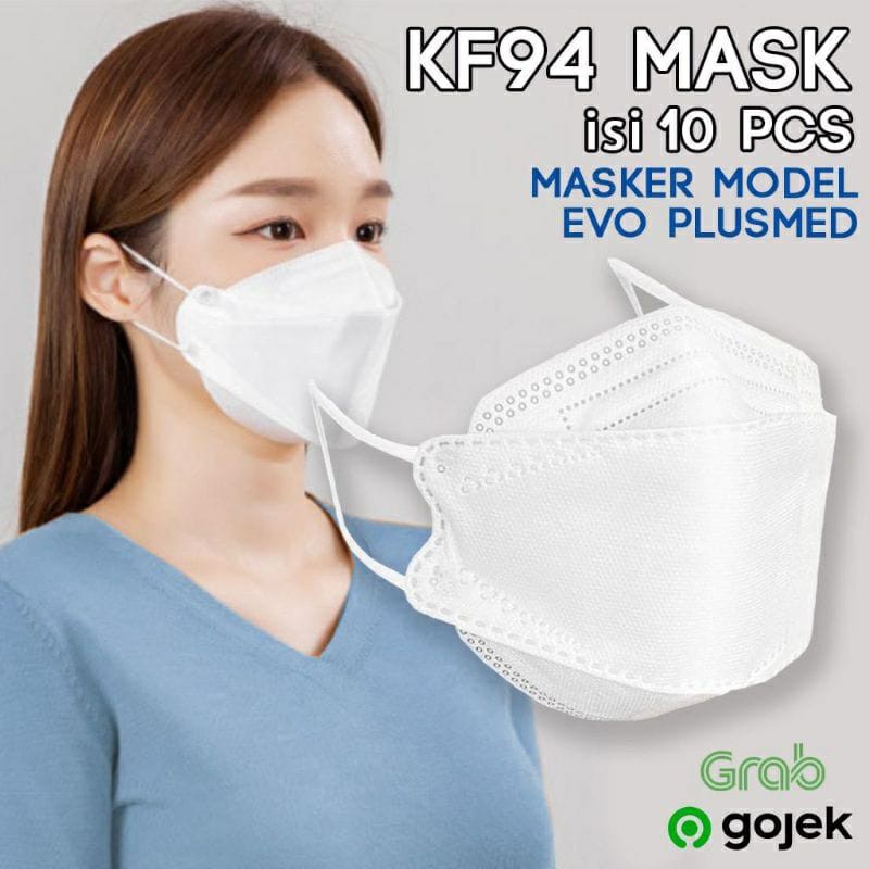 Masker KF94 korea 4ply evo plusmed convex masker 4D impor KF 94 murah