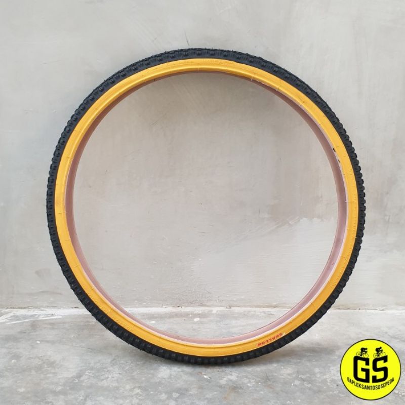 Ban Luar Sepeda 26 × 1.75 Swallow Deli Tire MTB Federal Hitam Kuning