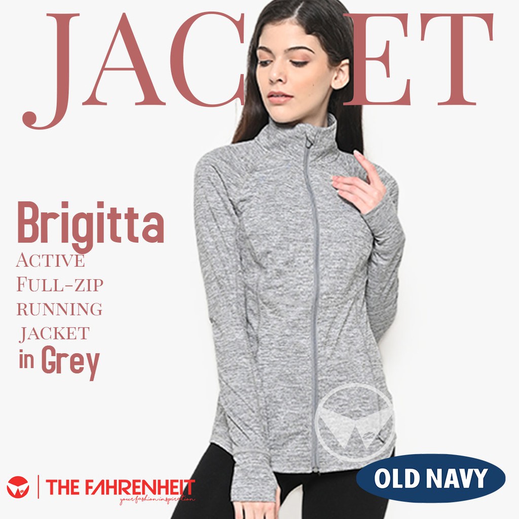 The-Fahrenheit Brigitta Old Navy Active Full-zip running jacket - Grey