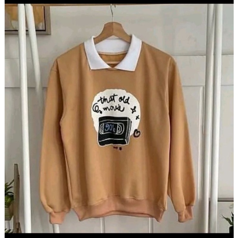 SWEATER WANITA BERKERAH OLD MOVIE