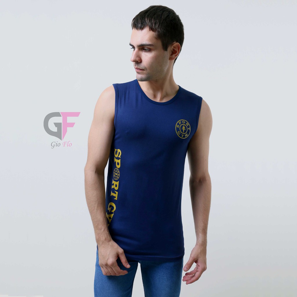 GIOFLO Kaos Dalam Singlet Pria Dewasa Dongker / SGL 06