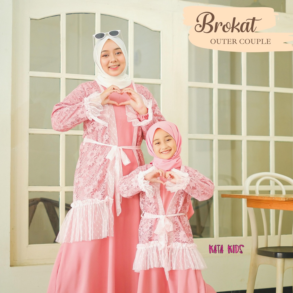 KATA KIDS Outer Brokat Couple Ibu dan Anak Original by Kata Kids