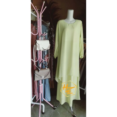 gamis malaysia belah samping matte baby doll