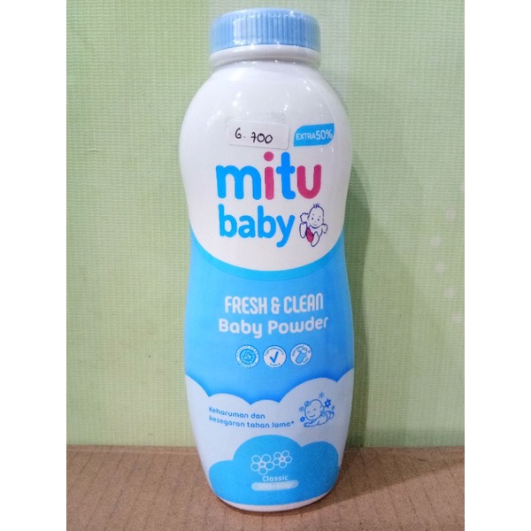 MITU BABY POWDER FRESH&amp;CLEAN CLASIC, FLORAL 100+50GR