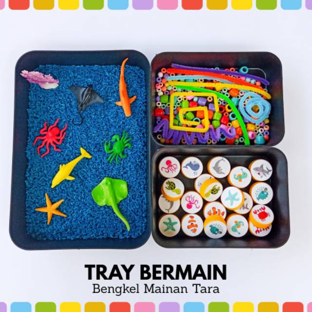  Montessori  Tray Tray Bermain Nampan  Montessori  