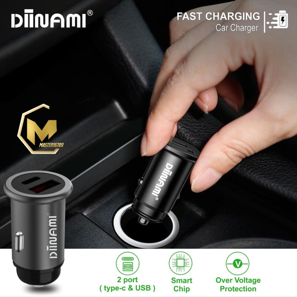 BM078 Saver Cashan mobil original DIINAMI C17 dual usb qualcom 6A Samsung oppo xiaomi iPhone Vivo MA808