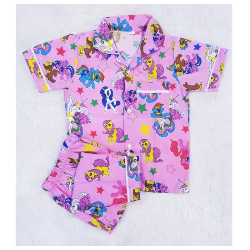 piyama anak / piyama bayi / motif kuda poni