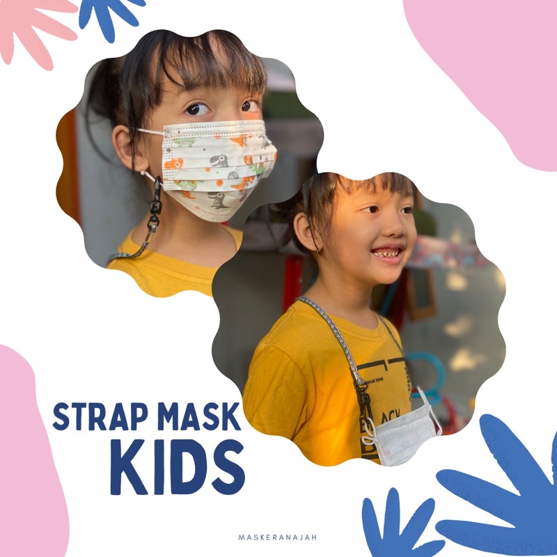 KALUNG MASKER / STRAP MASKER ANAK / STRAP MASK KIDS / TALI MASKER SERAGAM SEKOLAH / TALI MASKER MEDI