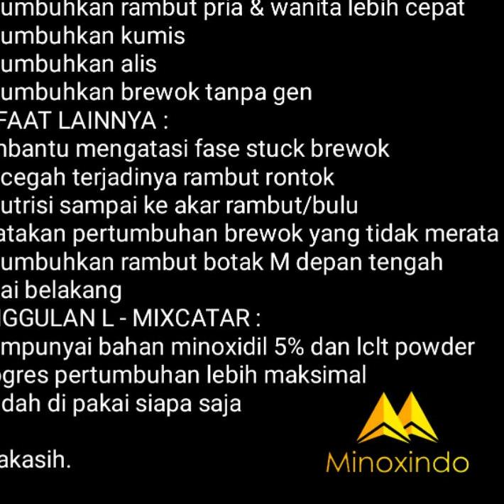 (Kualitas Top) L - MIXCATAR 2 In 1 Minoxidil + Lclt Penumbuh Rambut & Brewok ,,.