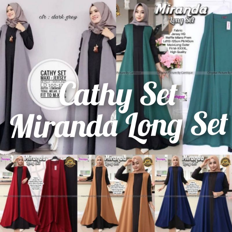 CATHY SET (LABEL SAVNA) | MIRANDA LONG SET MAXY (LABEL SAVNA) | GAMIS SET OUTER POLOS TERBARU