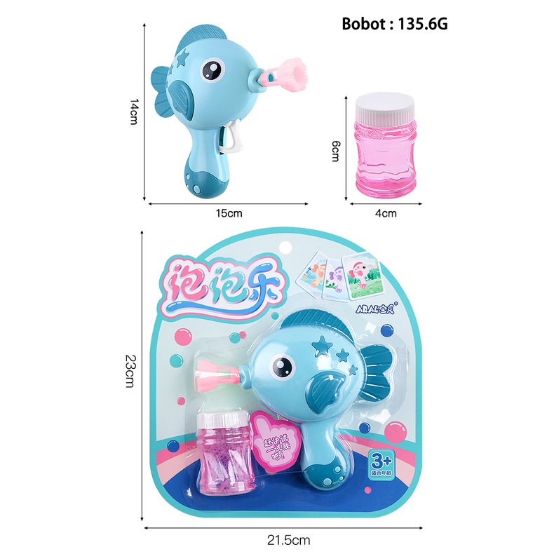 Mainan gelembung sabun/Mainan anak/Mainan gelembung/Pistol Gelembung Lumba-lumba/Mainan bubble gun (B78)