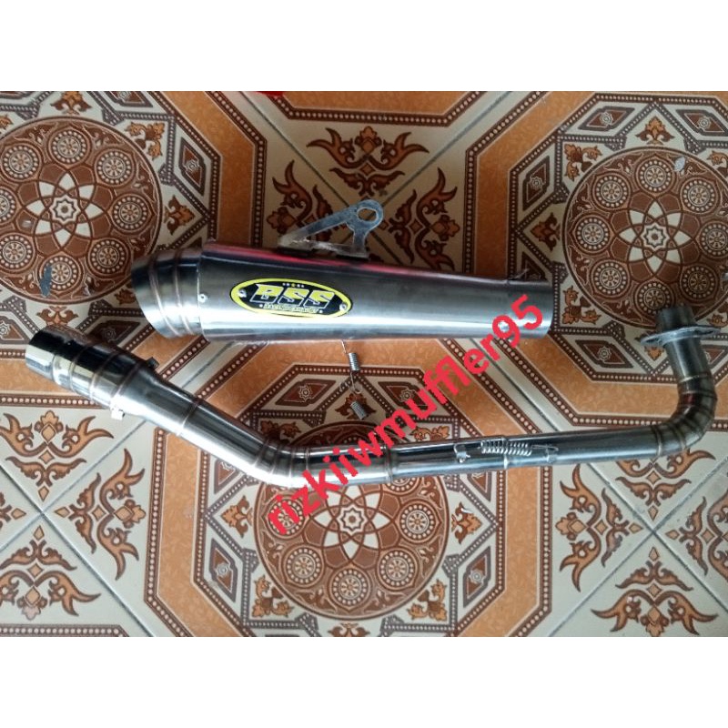 knalpot racing termurah BSS jigsaw keong leher cacing kolong buat motor bebek Supra Vega Jupiter gra