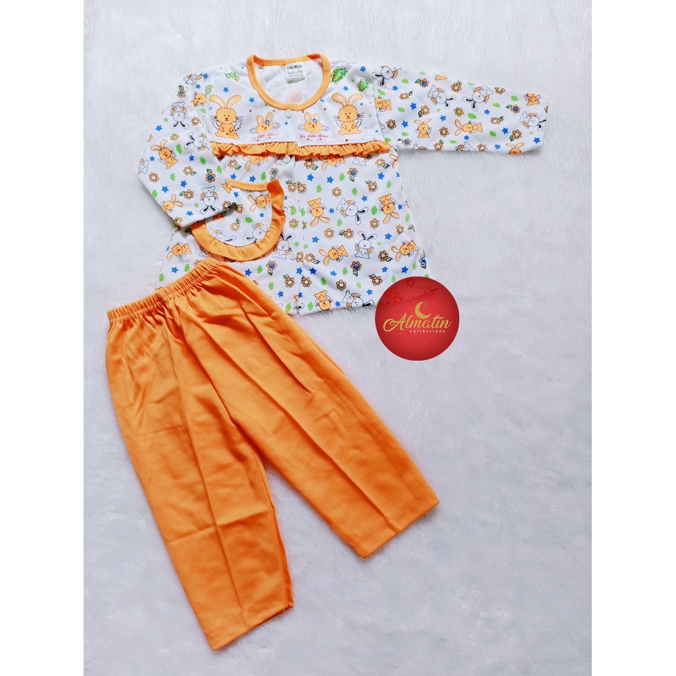Setelan Baju Bayi Piyama Bayi Panjang / Setelan Kaos Anak Perempuan