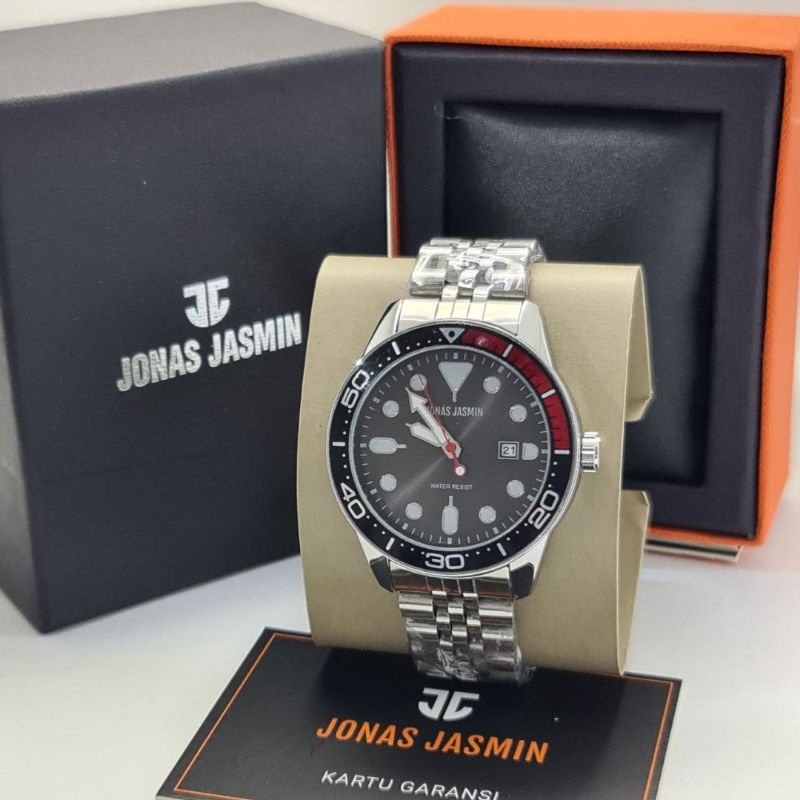 Jam Tangan Pria Fashion Analog Jonas Jasmin JJ 5305 Rantai Original