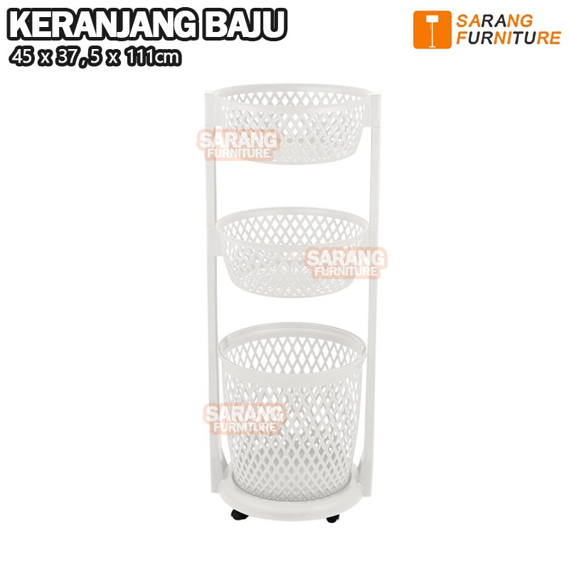 Rovega Laundry Basket Rak Keranjang Baju Kotor RLB350 Keranjang Binatu Rovega Keranjang Pakaian