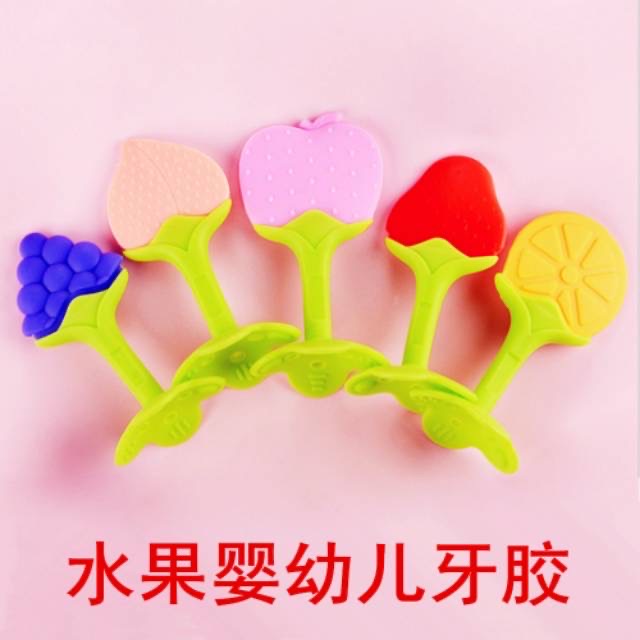 GIGITAN BAYI BUAH / Teether Bahan Silikon / Teether Gigitan Bentuk Buah - BUM