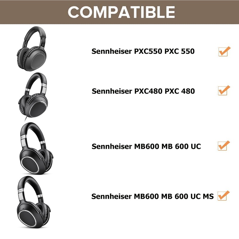 Btsg Bantalan Earpad Pengganti Untuk Sennheiser PXC550 PXC480 MB660 PXC 550 MB 660 UC