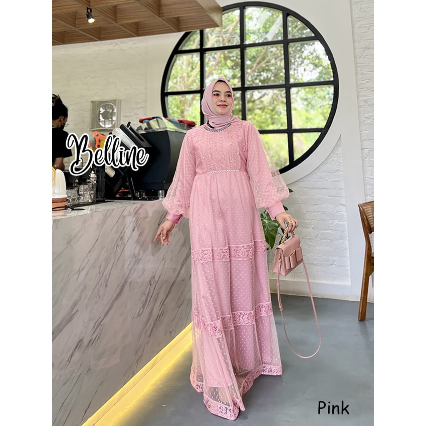 GAMIS PESTA NIKAHAN BELLINE DRESS MUSLIM BRUKAT