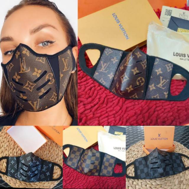Masker LV Fashion Super Import Free Box+Serti+Dustbag
