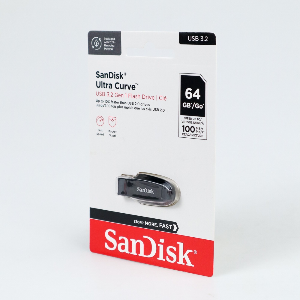 SanDisk Ultra Curve Flashdisk USB 3.2 64GB - SDCZ550 - Black